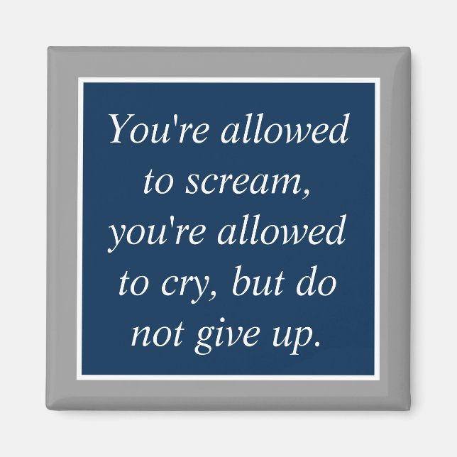 Antidepression Självmordsförebyggande Motiverande Magnet (Framsidan)