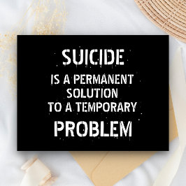 Antidepression Självmordsförebyggande Vykort