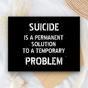 Antidepression Självmordsförebyggande Vykort