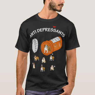 Antidepressiv Bulldog T Shirt