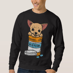 Antidepressiv Chihuahua Cute Chiwawa Hund älskare Lång Ärmad Tröja