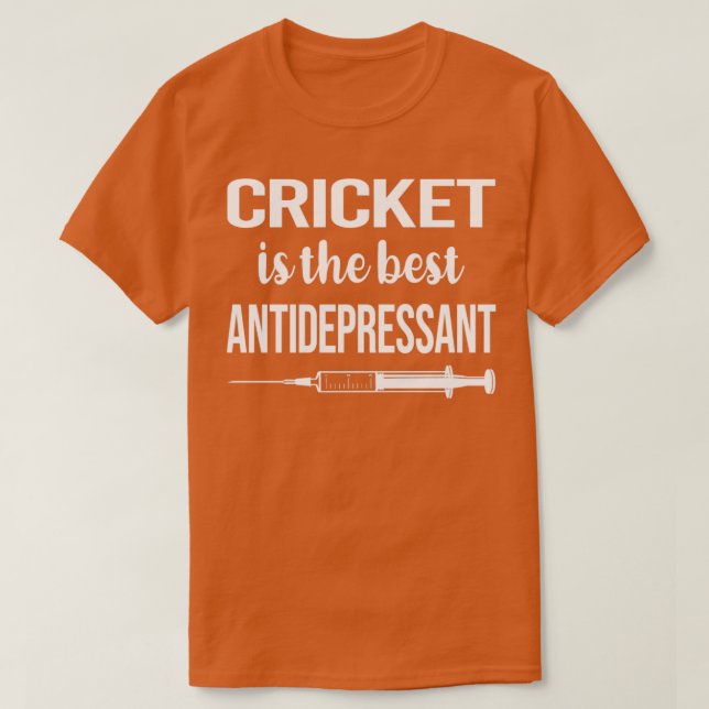 Antidepressiv Cricket T Shirt (Design framsida)