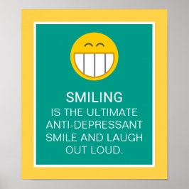 Antidepressiv Motivationscitat för att Le Poster