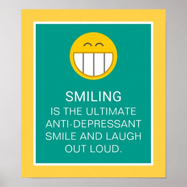 Antidepressiv Motivationscitat för att Le Poster (Framsidan)