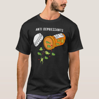 Antidepressiva medel Pils Grönt Frogs Animals T Shirt