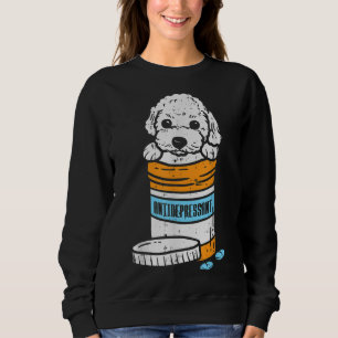 Antidepressivt Pudel Cute Animal Pet Hund älskare T Shirt