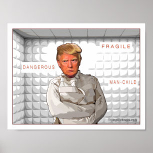 AntiDonald Trump-målning i en tvångströja Poster