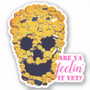 Antiemoji emoticon skalldepå klistermärken