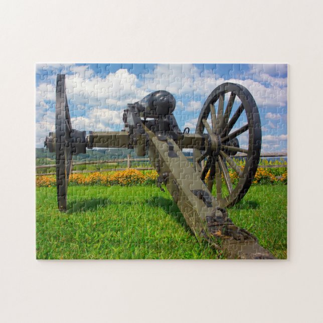 Antietam Saratoga gammal kanon. Pussel (Horisontell)