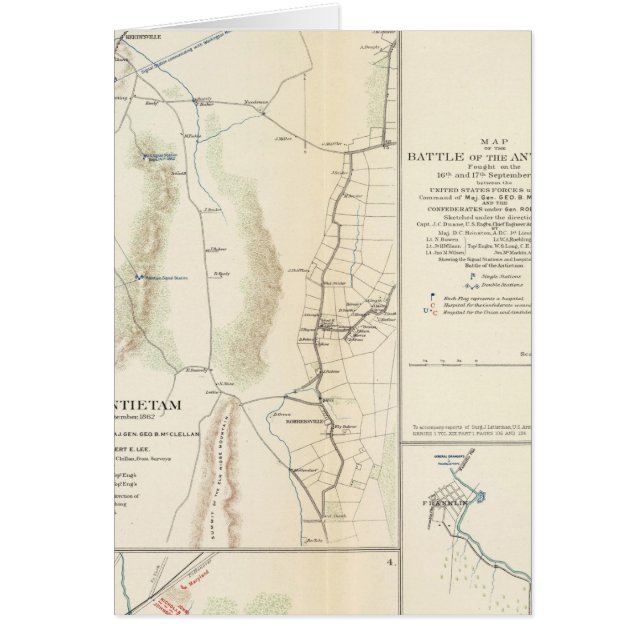 Antietam, Suffolk, Gettysburg Hälsningskort (Framsidan)