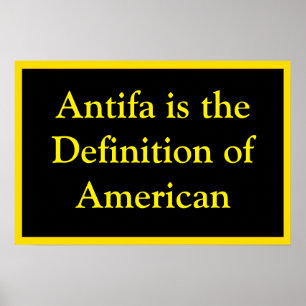 Antifa definierar patriotisk amerikan poster