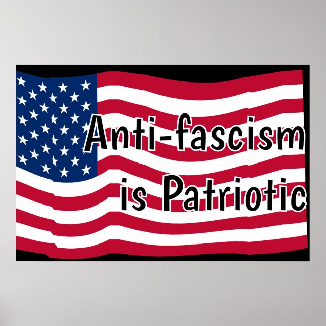 Antifascism är patriotiskt poster (Framsidan)