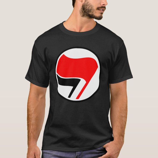 ANTIFASCIST-FLAGGA T SHIRT (Framsida)