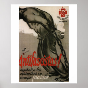 Antifascist! Hjälp oppressed_Propagandaaffischen Poster