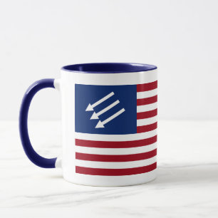 Antifascistisk amerikansk Flagga Mugg