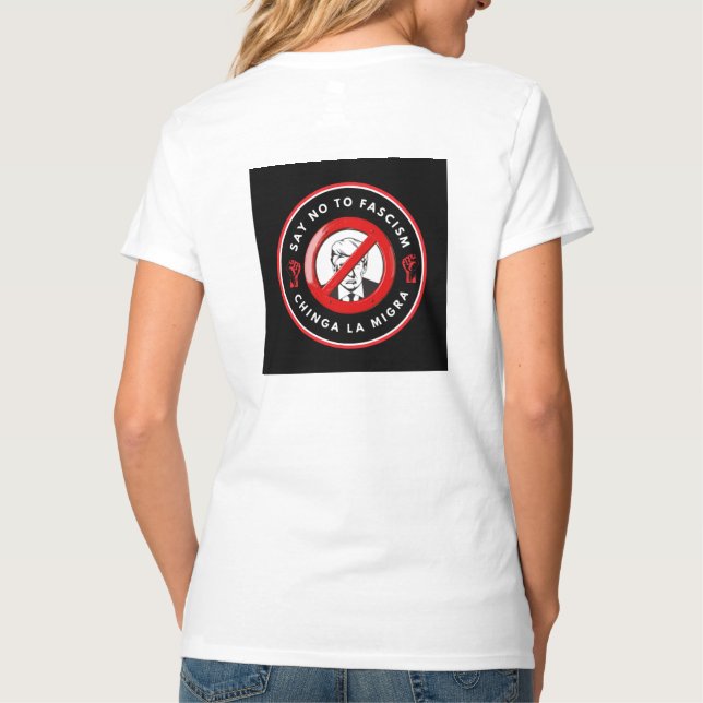 Antifascistisk Denimjacka T Shirt (Baksida)