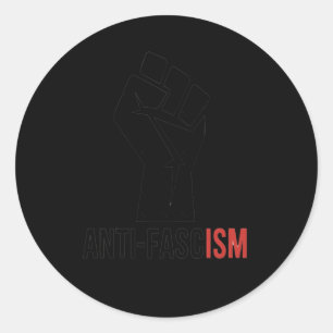 Antifascistisk Fist Sticker Runt Klistermärke