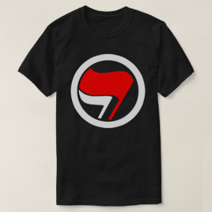 Antifascistisk Flagga omvänd T Shirt