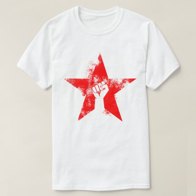 Antifascistisk stjärna t shirt (Design framsida)