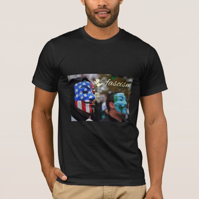 Antifascistiska åtgärder, förenade mot fascism t shirt (Framsida)
