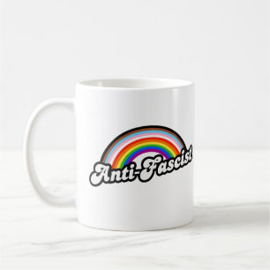 Antifascistiskt regnbåge kaffemugg