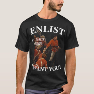 ANTIFASISTISK BRIGAD ANMÄL DIG NU KÄMPA T SHIRT