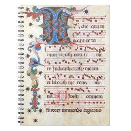 Antifhon Gregoriant Chant Medieval Manuscript Anteckningsbok