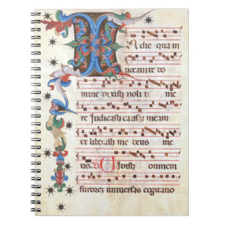 Antifhon Gregoriant Chant Medieval Manuscript Anteckningsbok
