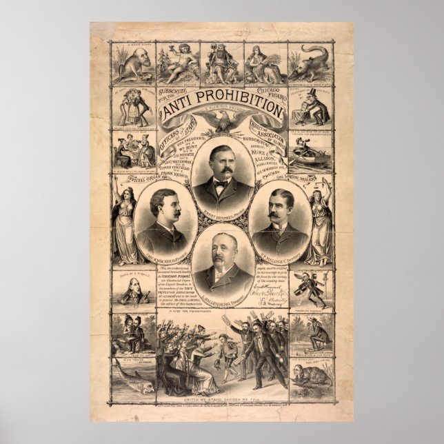 Antiförbud av Kurz & Allison (1888) Poster (Framsidan)