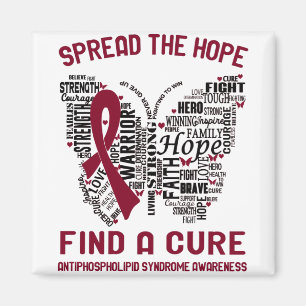Antifosfolipid Syndrome Awareness Month Ribbon Magnet