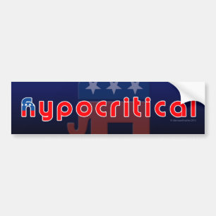 AntiGOP Hypokritisk stötfångare Bildekal
