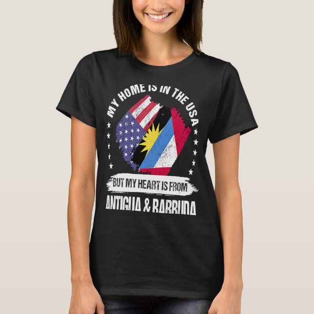 Antigua American Patriot Grown Proud Mitt hjärta ä T Shirt (Framsida)