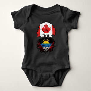 Antigua Antiguan Canadian Träd Roots Flagga T Shirt