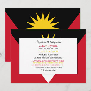 Antigua & Barbuda Flagga, Antiguan Barbudan Bröllo Inbjudningar
