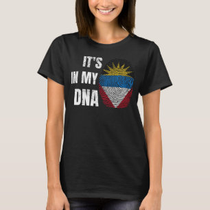 Antigua & Barbuda Flagga Det finns i mitt DNA-kari T Shirt
