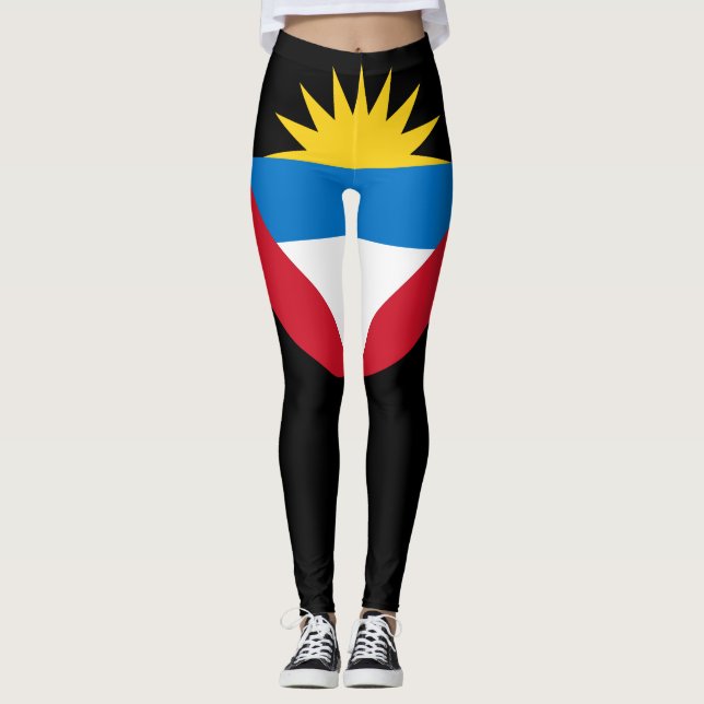 Antigua & Barbuda flagga Leggings (Framsida)