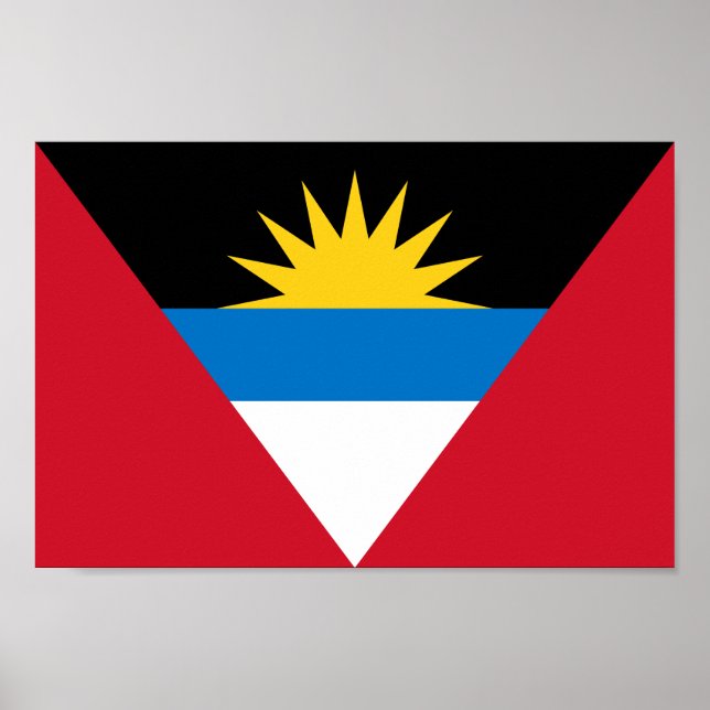 Antigua & Barbuda flagga Poster (Framsidan)
