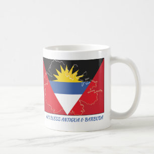 AnTIGUA BARBUDA FLAGGA Scripture Customized White Kaffemugg