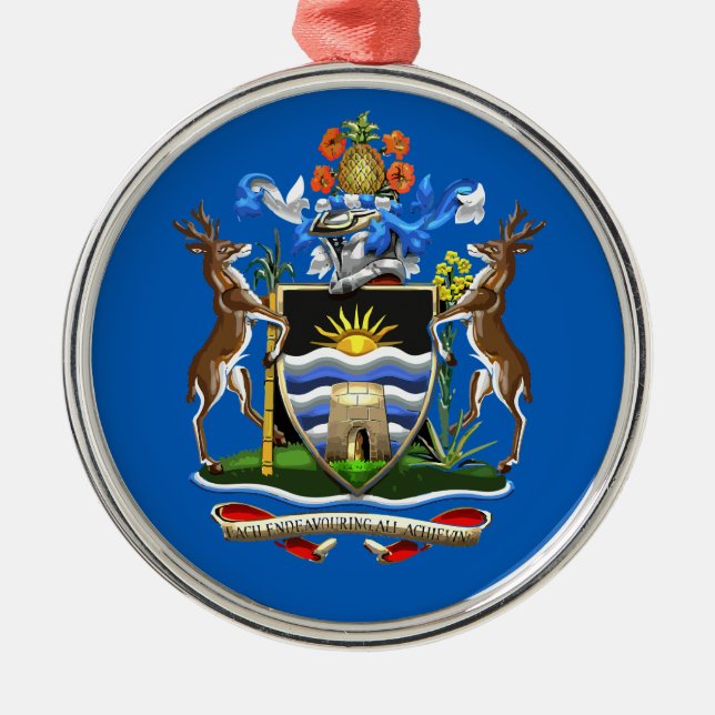 Antigua & Barbuda Julgransprydnad Metall (Framsidan)