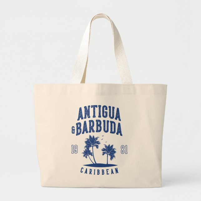Antigua & Barbuda Karibisk Palmlängd Jumbo Tygkasse (Framsidan)