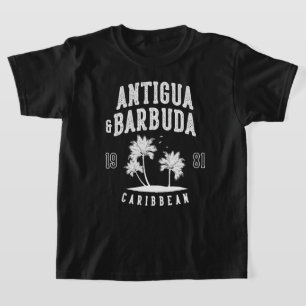 Antigua & Barbuda Karibisk Palmliten Barn T Shirt