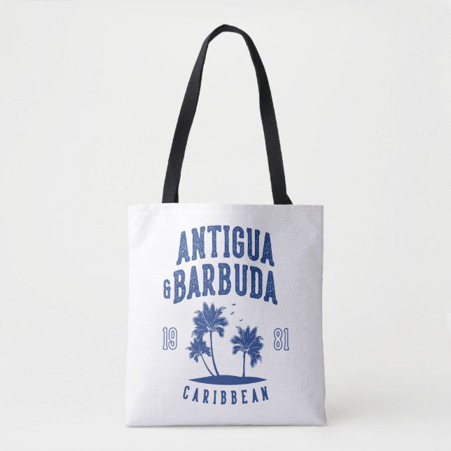 Antigua & Barbuda Karibisk Palmlöv Tygkasse (Framsida)