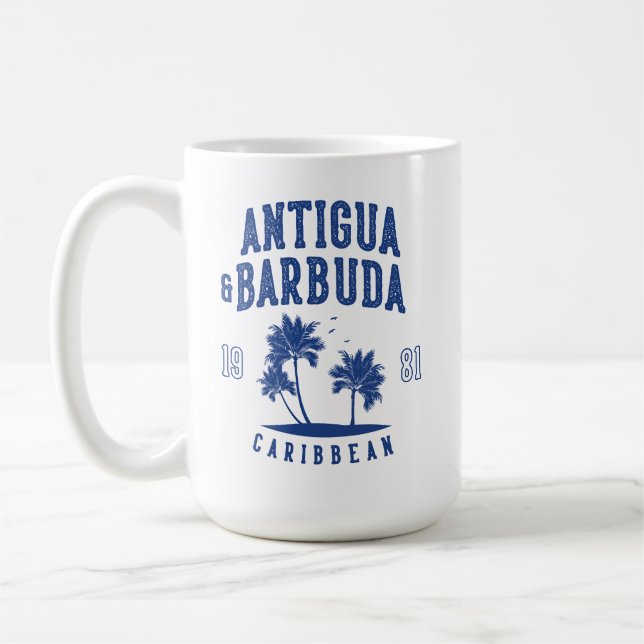 Antigua & Barbuda Karibisk Palmltree Kaffemugg (Vänster)