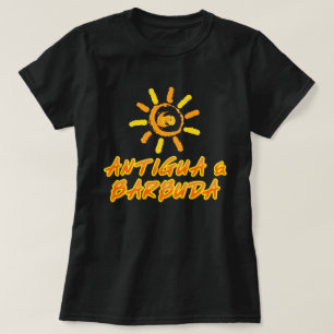 Antigua & Barbuda - klar gult och orange T Shirt