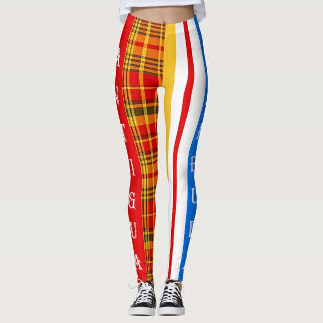 Antigua & Barbuda Klassiskt färgglatt Leggings (Framsida)