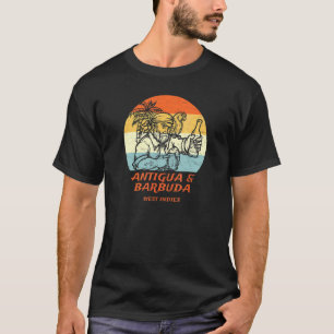 Antigua & Barbuda Väster Indies Pirat & Parrot Vac T Shirt