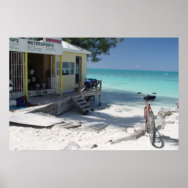 Antigua Bike med en vy Poster (Framsidan)