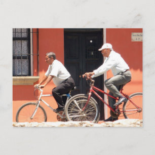 Antigua Cyclists Guatemala Vykort