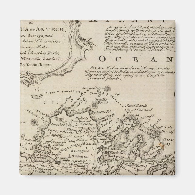 Antigua eller Antego Magnet (Framsidan)