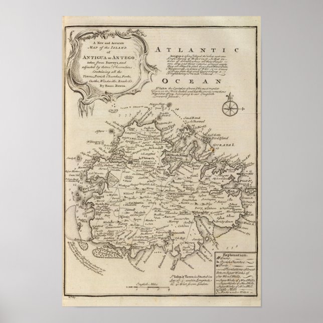 Antigua eller Antego Poster (Framsidan)